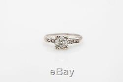 Antique 1920s $6000 1.15ct Old Mine Cut Diamond Platinum Wedding Ring NICE