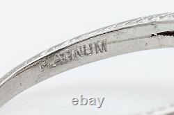 Antique 1920s $6000 1.25ct Old Euro VS H Diamond Platinum Filigree Ring RARE