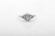 Antique 1920s. 75ct Old Euro Vs G Diamond Emerald 18k White Gold Filigree Ring
