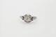 Antique 1920s. 75ct Old Euro Vs H Diamond Sapphire 18k White Gold Filigree Ring