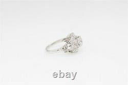 Antique 1920s $8000 2ct VS H Old Euro Diamond Platinum Wedding Band Ring