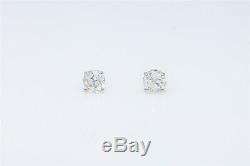 Antique 1930s $15K 2.59ct Old Euro VS I J Natural Diamond STUD 14k Gold Earrings