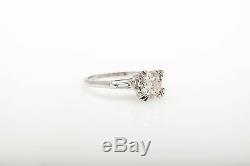 Antique 1940s $20,000 3ct Old Cut Diamond 14k White Gold Wedding Ring