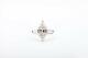 Antique 1940s 4ct Old Cut Vs1 I Marquis Gia Diamond Platinum Wedding Ring