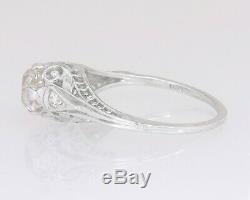 Antique 1.00ct Champagne Old Mine Cut Diamond 18K Gold Art Deco Engagement Ring