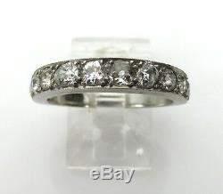 Antique 1.20ct Old Mine Cut Diamond & Platinum Ring Size 6