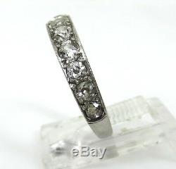 Antique 1.20ct Old Mine Cut Diamond & Platinum Ring Size 6