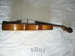 Antique 4/4 German Violin Guarnerius Copy One-Piece Back Old Vintage Fiddle