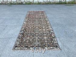 Antique 90-100 Years Old Vintage Runner Handknotted Tribal Wool Boho Runner Rug