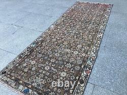 Antique 90-100 Years Old Vintage Runner Handknotted Tribal Wool Boho Runner Rug