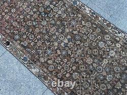 Antique 90-100 Years Old Vintage Runner Handknotted Tribal Wool Boho Runner Rug