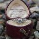 Antique Art Deco 0.53 Ct Round Diamond Vintage Old 14k Gold Over Engagement Ring