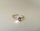 Antique Austro-hungarian 14k Gold Old European Cut White Sapphire Solitaire Ring