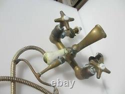 Antique Brass & Bath Mixer Taps Architectural Vintage Shower Head Old Porcelain