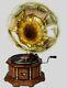 Antique Brass Vintage 8 Side Hmv Gramaphone Old Music Winding Phonograph
