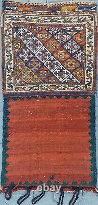 Antique Caucasian Rug, 1800s unique rug, pile rug, Vintage Rug, small old rug