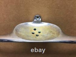 Antique Chrome Brass Soap Holder Towel Bar Vintage Old 862-22B