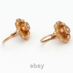 Antique Earrings Pearls Yellow Gold 18k Vintage Old Jewelry