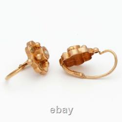 Antique Earrings Pearls Yellow Gold 18k Vintage Old Jewelry