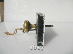 Antique Iron Door Lock Brass Knobs Handles Victorian Old Bolt Key Vintage
