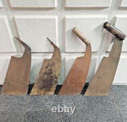 Antique Japanese Vintage Old Hand Saw Carpentry Tool Jank Set Big Blade Used #2