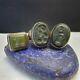 Antique Lot 3 Near Eastern Old Jade Stone Animal And Human Carved Rare Seal Ring