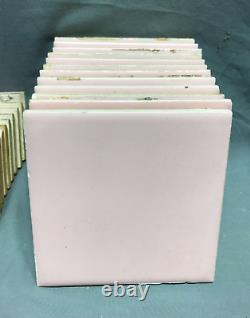 Antique Mix Lot 52 Ceramic Vintage Atco & Robertson Pink Tile Old 327-23B