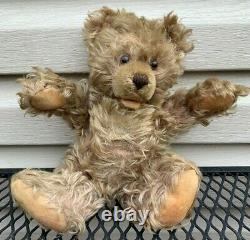 Antique Mohair 2 Teddy Bear Jointed Old Vintage Toy Bear stuffed Animals