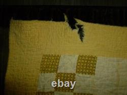 Antique OLD Quilt Cotton All Hand Sewn Stitched 78x80