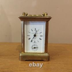 Antique Officer Clock Matthew Norman Desk London Swiss Key Gild Rare Old 20th