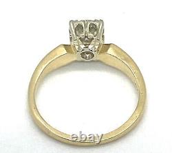 Antique Old Mine Cut Diamond 14K Gold Engagement Ring Sz 4.50 2.34g