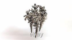 Antique Old Vintage Diamond 18K Gold & Silver Pin Brooches Victorian Jewelry