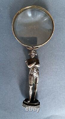 Antique Old Vintage Magnifying Glass Wax Seal Napoleon Metal