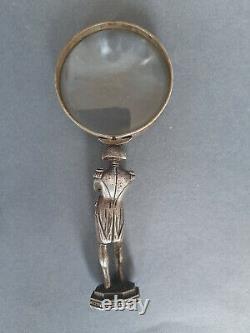Antique Old Vintage Magnifying Glass Wax Seal Napoleon Metal