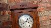 Antique Old Vintage Wall Clock With Key Pendulum See Video