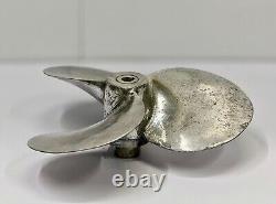 Antique Original Nautical Boat Vintage Old Aluminum Polish Marine Ship Propeller