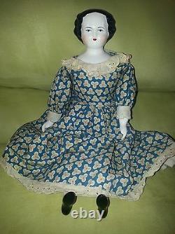 Antique Original Rare German Porcelain Doll 14 1/2 Tall Over 100 Years Old