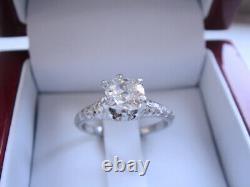 Antique Platinum Vs2/j 0.80ct Old Mine Cut Diamond Engagement Ring Size 7 6.3gr