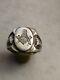 Antique, Rare Old Masonic Silver Ring Us 10,5