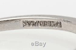 Antique Signed Peacock 1930s 1.30ct Old Euro Diamond Platinum Wedding Ring RARE