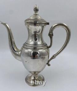 Antique Sterling Silver Coffee Pot Lid Handle Engraved Hallmark Empire Old 19th