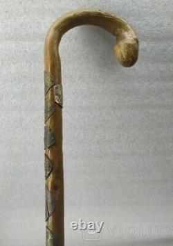 Antique Stick Wood Canes Walking Coins Metal Germany Collection Rare Old 20th