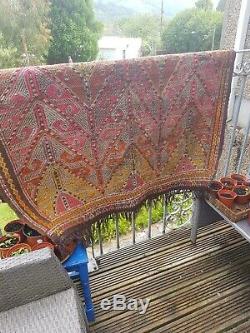 Antique Turkish Kilim Rug REDUCED vintage old wool Kelim 141cm by 115cm