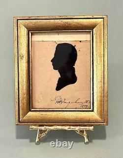 Antique Vintage 1789 Peale's Museum Miniature Portrait Silhouette Gentleman Old