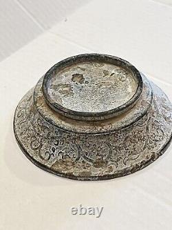 Antique Vintage Achaemenid Bronze Ceremonial Vessel Plate Bowl Patina Old