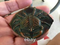 Antique Vintage Art Nouveau Arts Crafts Crab Sash Pin Brooch Whimsical Old Rare