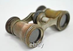 Antique Vintage Brass French Opera Binoculars Original Old Hand Crafted