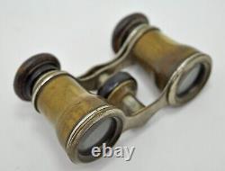 Antique Vintage Brass French Opera Binoculars Original Old Hand Crafted