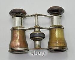 Antique Vintage Brass French Opera Binoculars Original Old Hand Crafted