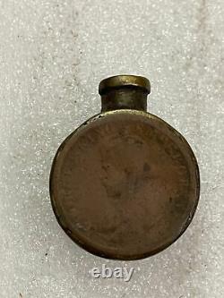 Antique Vintage Brass Miniature Bottles Old Rare Collectible